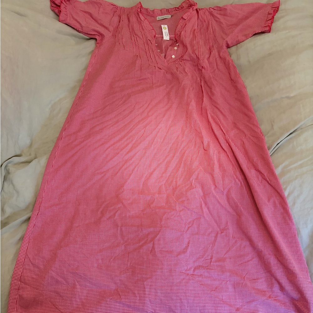 Women’s red Gingham Nightdress - Lightweight Sleepwear